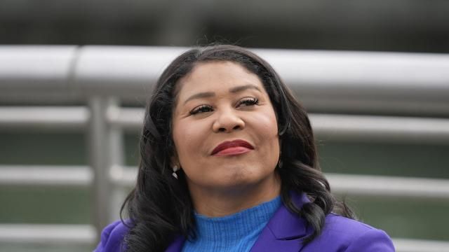 FILE - San Francisco Mayor London Breed during a news conference to address sea level rise along the city's waterfront in San Francisco, Friday, Jan. 26, 2024. Breed has drawn another challenger in the mayoral race as former San Francisco Supervisor and interim Mayor Mark Farrell announced his candidacy Tuesday, Feb. 12, 2024. (AP Photo/Eric Risberg, File) FILE - San Francisco Mayor London Breed during a news conference to address sea level rise along the city's waterfront in San Francisco, Friday, Jan. 26, 2024. Breed has drawn another challenger in the mayoral race as former San Francisco Supervisor and interim Mayor Mark Farrell announced his candidacy Tuesday, Feb. 12, 2024. (AP Photo/Eric Risberg, File)