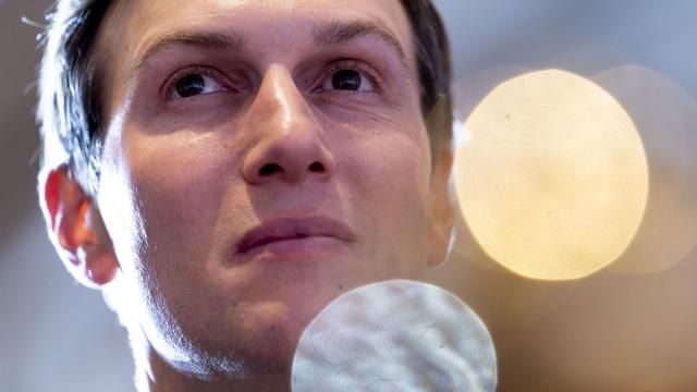 FILE - Jared Kushner listens as former President Donald Trump announces he is running for president for the third time as he speaks at Mar-a-Lago in Palm Beach, Fla., Nov. 15, 2022. Kushner defended on Tuesday, Feb. 13, 2024, his business dealings after leaving government with the Saudi crown prince who was implicated in the 2018 killing of Washington Post columnist Jamal Khashoggi. (AP Photo/Andrew Harnik, File) FILE - Jared Kushner listens as former President Donald Trump announces he is running for president for the third time as he speaks at Mar-a-Lago in Palm Beach, Fla., Nov. 15, 2022. Kushner defended on Tuesday, Feb. 13, 2024, his business dealings after leaving government with the Saudi crown prince who was implicated in the 2018 killing of Washington Post columnist Jamal Khashoggi. (AP Photo/Andrew Harnik, File)