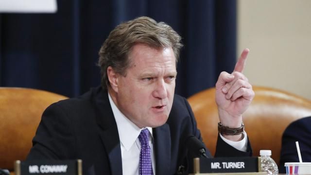 FILE - Rep. Mike Turner, R-Ohio, speaks during a House Intelligence Committee hearing on Capitol Hill in Washington, Nov. 20, 2019. Turner says he has information about a serious national security threat and urges the administration to declassify the information so the U.S. and its allies can openly discuss how to respond. Turner, a Republican from Ohio, gave no details about the threat in his statement. (AP Photo/Alex Brandon, File) FILE - Rep. Mike Turner, R-Ohio, speaks during a House Intelligence Committee hearing on Capitol Hill in Washington, Nov. 20, 2019. Turner says he has information about a serious national security threat and urges the administration to declassify the information so the U.S. and its allies can openly discuss how to respond. Turner, a Republican from Ohio, gave no details about the threat in his statement. (AP Photo/Alex Brandon, File)