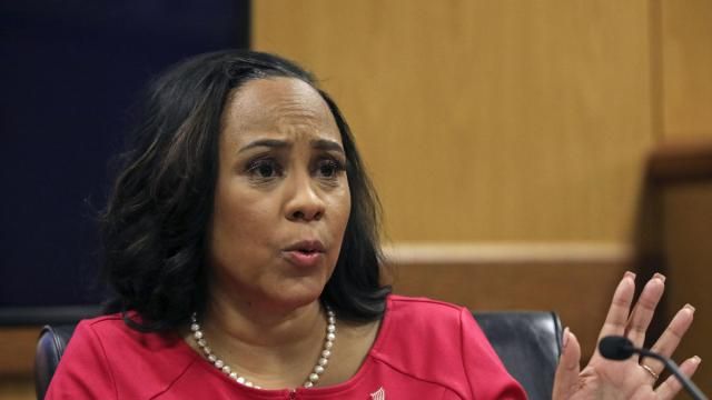 Fulton County District Attorney Fani Willis testifies during a hearing on the Georgia election interference case, Thursday, Feb. 15, 2024, in Atlanta. The hearing is to determine whether Willis should be removed from the case because of a relationship with Nathan Wade, special prosecutor she hired in the election interference case against former President Donald Trump. (Alyssa Pointer/Pool Photo via AP) Fulton County District Attorney Fani Willis testifies during a hearing on the Georgia election interference case, Thursday, Feb. 15, 2024, in Atlanta. The hearing is to determine whether Willis should be removed from the case because of a relationship with Nathan Wade, special prosecutor she hired in the election interference case against former President Donald Trump. (Alyssa Pointer/Pool Photo via AP)