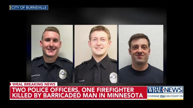 Two police officers, one firefighter killed by barricaded man in Minnesota