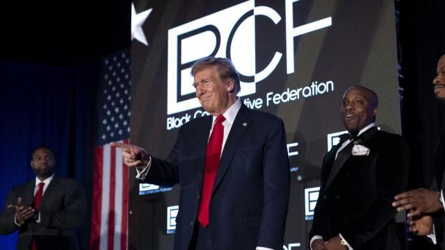 Republican presidential candidate former President Donald Trump arrives at the Black Conservative Federation's Annual BCF Honors Gala at the Columbia Metropolitan Convention Center in Columbia, S.C., Friday, Feb. 23, 2024. (AP Photo/Andrew Harnik) Republican presidential candidate former President Donald Trump arrives at the Black Conservative Federation's Annual BCF Honors Gala at the Columbia Metropolitan Convention Center in Columbia, S.C., Friday, Feb. 23, 2024. (AP Photo/Andrew Harnik)