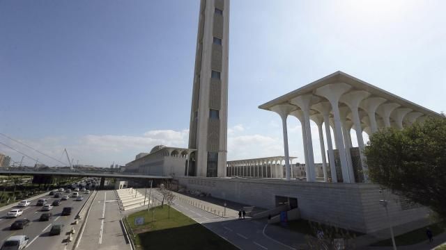 The Djamaa El-Djazair, or Algiers Great Mosque, is seen Wednesday, Feb.21, 2024 in Algiers. Begun in 2012, the Great Mosque of Algiers boasts a giant 265 meter (290 yard) minaret and a capacity for 120,000 faithful.(AP Photo/Anis Belghoul) The Djamaa El-Djazair, or Algiers Great Mosque, is seen Wednesday, Feb.21, 2024 in Algiers. Begun in 2012, the Great Mosque of Algiers boasts a giant 265 meter (290 yard) minaret and a capacity for 120,000 faithful.(AP Photo/Anis Belghoul)