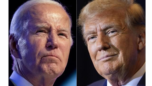 FILE - This combo image shows President Joe Biden, left, Jan. 5, 2024, and Republican presidential candidate former President Donald Trump, right, Jan. 19, 2024. (AP Photo, File) FILE - This combo image shows President Joe Biden, left, Jan. 5, 2024, and Republican presidential candidate former President Donald Trump, right, Jan. 19, 2024. (AP Photo, File)