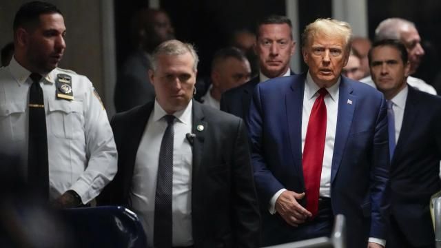 Former President Donald Trump leaves Manhattan criminal court, Thursday, Feb. 15, 2024, in New York. A New York judge says Trump's hush-money trial will go ahead as scheduled with jury selection starting on March 25. (AP Photo/Mary Altaffer) Former President Donald Trump leaves Manhattan criminal court, Thursday, Feb. 15, 2024, in New York. A New York judge says Trump's hush-money trial will go ahead as scheduled with jury selection starting on March 25. (AP Photo/Mary Altaffer)
