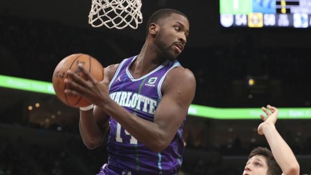 FILE - Charlotte Hornets forward Michael Kidd-Gilchrist (14) grabs a rebound in the first half of an NBA basketball game against the Memphis Grizzlies, Dec. 29, 2019, in Memphis, Tenn. The Kentucky Senate voted, Thursday, March 7, 2024, to expand insurance coverage for people seeking treatment for stuttering, and the bill's sponsor credited the former basketball star with the assist. (AP Photo/Karen Pulfer Focht, File) FILE - Charlotte Hornets forward Michael Kidd-Gilchrist (14) grabs a rebound in the first half of an NBA basketball game against the Memphis Grizzlies, Dec. 29, 2019, in Memphis, Tenn. The Kentucky Senate voted, Thursday, March 7, 2024, to expand insurance coverage for people seeking treatment for stuttering, and the bill's sponsor credited the former basketball star with the assist. (AP Photo/Karen Pulfer Focht, File)