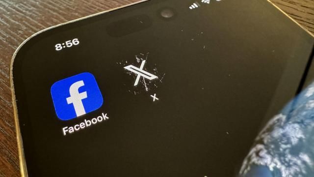 App logos for Facebook, left, and X, formerly known as Twitter, are seen on a mobile phone in Los Angeles, Saturday, March 16, 2024. The Supreme Court is taking up a dispute Monday, March 18, between Republican-led states and the Biden administration over how far the federal government can go to combat controversial social media posts on topics like COVID-19 and election security. The case involves posts on Facebook, X and other media platforms. (AP Photo/Paula Ulichney) App logos for Facebook, left, and X, formerly known as Twitter, are seen on a mobile phone in Los Angeles, Saturday, March 16, 2024. The Supreme Court is taking up a dispute Monday, March 18, between Republican-led states and the Biden administration over how far the federal government can go to combat controversial social media posts on topics like COVID-19 and election security. The case involves posts on Facebook, X and other media platforms. (AP Photo/Paula Ulichney)