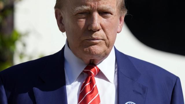 Republican presidential candidate former President Donald Trump listens to a question from a reporter after voting in the Florida primary election in Palm Beach, Fla., Tuesday, March 19, 2024. (AP Photo/Wilfredo Lee) Republican presidential candidate former President Donald Trump listens to a question from a reporter after voting in the Florida primary election in Palm Beach, Fla., Tuesday, March 19, 2024. (AP Photo/Wilfredo Lee)