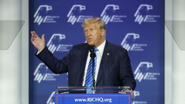FILE - Republican presidential candidate and former President Donald Trump speaks at an annual leadership meeting of the Republican Jewish Coalition, Saturday, Oct. 28, 2023, in Las Vegas. Trump on Monday, March 18, 2024, charged that Jews who vote for Democrats “hate Israel” and hate “their religion,” igniting a firestorm of criticism from the White House and Jewish leaders.(AP Photo/John Locher, File) FILE - Republican presidential candidate and former President Donald Trump speaks at an annual leadership meeting of the Republican Jewish Coalition, Saturday, Oct. 28, 2023, in Las Vegas. Trump on Monday, March 18, 2024, charged that Jews who vote for Democrats “hate Israel” and hate “their religion,” igniting a firestorm of criticism from the White House and Jewish leaders.(AP Photo/John Locher, File)