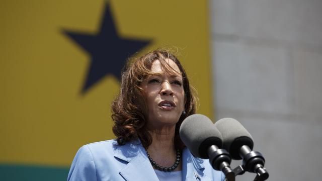 FILE - U.S. Vice President Kamala Harris addresses youth gathered on Black Star Square in Accra, Ghana, Tuesday, March 28, 2023. (AP Photo/Misper Apawu, Pool, File) FILE - U.S. Vice President Kamala Harris addresses youth gathered on Black Star Square in Accra, Ghana, Tuesday, March 28, 2023. (AP Photo/Misper Apawu, Pool, File)