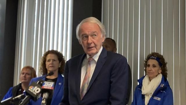 Democratic U.S. Sen. Edward Markey called on Wednesday, March 27, 2024, for greater oversight of a deal that financially embattled hospital operator Steward Health Care has struck to sell its nationwide physician network to Optum, a subsidiary of UnitedHealth Group, at a press conference in his office at the John F. Kennedy Federal Building in Boston. Markey said Optum must show it can protect health care access by controlling costs and putting patients and providers first. (AP Photo/Steve LeBlanc) Democratic U.S. Sen. Edward Markey called on Wednesday, March 27, 2024, for greater oversight of a deal that financially embattled hospital operator Steward Health Care has struck to sell its nationwide physician network to Optum, a subsidiary of UnitedHealth Group, at a press conference in his office at the John F. Kennedy Federal Building in Boston. Markey said Optum must show it can protect health care access by controlling costs and putting patients and providers first. (AP Photo/Steve LeBlanc)
