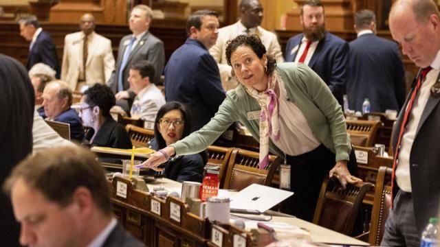 State Rep. Anne Allen Westbrook, D-Savannah, votes on Election Bill SB 189, regarding ballot scanners, at the House of Representatives in the Capitol in Atlanta on Sine Die, the last day of the legislative session, Thursday, March 28, 2024. (Arvin Temkar/Atlanta Journal-Constitution via AP) State Rep. Anne Allen Westbrook, D-Savannah, votes on Election Bill SB 189, regarding ballot scanners, at the House of Representatives in the Capitol in Atlanta on Sine Die, the last day of the legislative session, Thursday, March 28, 2024. (Arvin Temkar/Atlanta Journal-Constitution via AP)