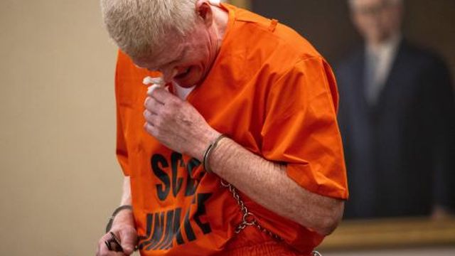 Alex Murdaugh cries as he addresses the court during his sentencing for stealing from 18 clients, Nov. 28, 2023, at the Beaufort County Courthouse in Beaufort, S.C. Murdaugh is scheduled to be sentenced Monday, April 1, 2024 on financial crime charges. It's likely the last time he will face a judge for punishment. (Andrew J. Whitaker/The Post And Courier via AP, Pool, file) Alex Murdaugh cries as he addresses the court during his sentencing for stealing from 18 clients, Nov. 28, 2023, at the Beaufort County Courthouse in Beaufort, S.C. Murdaugh is scheduled to be sentenced Monday, April 1, 2024 on financial crime charges. It's likely the last time he will face a judge for punishment. (Andrew J. Whitaker/The Post And Courier via AP, Pool, file)