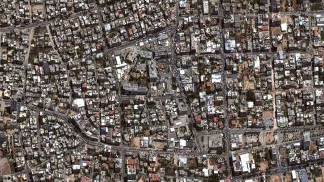 This satellite image provided by Maxar Technologies shows an overview of Al Shifa hospital and surroundings in Gaza city, on Wednesday, June 1, 2022. (Maxar Technologies via AP) This satellite image provided by Maxar Technologies shows an overview of Al Shifa hospital and surroundings in Gaza city, on Wednesday, June 1, 2022. (Maxar Technologies via AP)