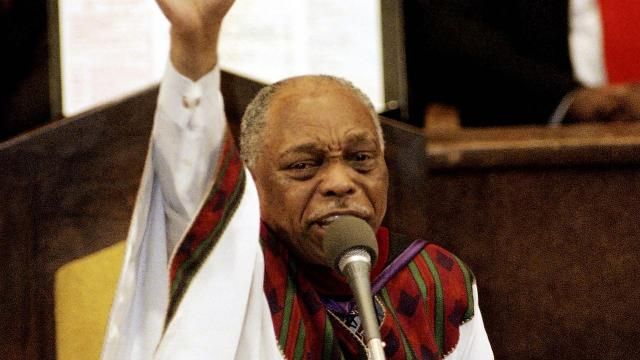 FILE - The Rev. Cecil Murray Sr., of the First African Methodist Episcopal, preaches to his congregation, Sunday, Dec. 20, 1998, in Los Angeles. Murray, an influential pastor and civil rights leader who gained international attention for his efforts to help Los Angeles recover from one of the country's worst race riots, died Friday, April 5, 2024. He was 94. (AP Photo/William Wilson Lewis III, File) FILE - The Rev. Cecil Murray Sr., of the First African Methodist Episcopal, preaches to his congregation, Sunday, Dec. 20, 1998, in Los Angeles. Murray, an influential pastor and civil rights leader who gained international attention for his efforts to help Los Angeles recover from one of the country's worst race riots, died Friday, April 5, 2024. He was 94. (AP Photo/William Wilson Lewis III, File)