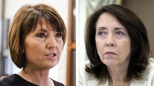 This combination of photos taken on Capitol Hill in Washington shows Rep. Cathy McMorris Rodgers, R-Wash., on March 23, 2023, left, and Sen. Maria Cantwell, D-Wash., on Nov. 3, 2021. The two lawmakers from opposing parties are floating a new plan to protect the privacy of Americans' personal data. The draft legislation was announced Sunday, April 7, 2024, and would make privacy a consumer right and set new rules for companies that collect and transfer personal data. (AP Photo) This combination of photos taken on Capitol Hill in Washington shows Rep. Cathy McMorris Rodgers, R-Wash., on March 23, 2023, left, and Sen. Maria Cantwell, D-Wash., on Nov. 3, 2021. The two lawmakers from opposing parties are floating a new plan to protect the privacy of Americans' personal data. The draft legislation was announced Sunday, April 7, 2024, and would make privacy a consumer right and set new rules for companies that collect and transfer personal data. (AP Photo)