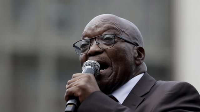 FILE — Former South African President Jacob Zuma addresses supporters of the newly formed uMkhonto weSizwe Party (MK Party) in Durban, South Africa, Wednesday, March 27, 2024. South Africa's election commission has ruled that Zuma is not eligible to run in upcoming elections because of Zuma's criminal record. He was sentenced to 15 months in prison in 2021 for defying a court order to appear before a judicial commission that was investigating corruption allegations during his presidency. (AP Photo, File) FILE — Former South African President Jacob Zuma addresses supporters of the newly formed uMkhonto weSizwe Party (MK Party) in Durban, South Africa, Wednesday, March 27, 2024. South Africa's election commission has ruled that Zuma is not eligible to run in upcoming elections because of Zuma's criminal record. He was sentenced to 15 months in prison in 2021 for defying a court order to appear before a judicial commission that was investigating corruption allegations during his presidency. (AP Photo, File)
