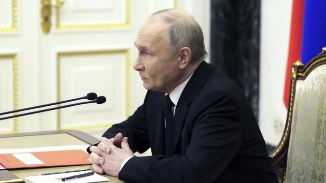 Russian President Vladimir Putin chairs a Security Council meeting in Moscow, Russia, Thursday, April 11, 2024. (Alexei Babushkin, Sputnik, Kremlin Pool Photo via AP) Russian President Vladimir Putin chairs a Security Council meeting in Moscow, Russia, Thursday, April 11, 2024. (Alexei Babushkin, Sputnik, Kremlin Pool Photo via AP)