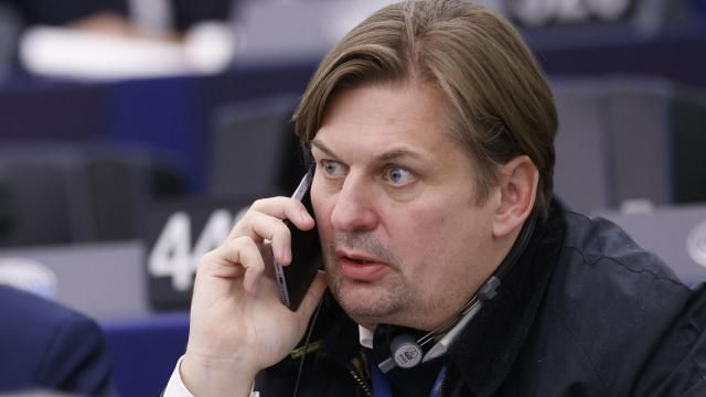 Germany's Maximilian Krah, of the far-right Alternative, calls during a session at the European Parliament, Tuesday, April 23, 2024 in Strasbourg, eastern France. A man who works for the prominent German far-right lawmaker in the European Parliament has been arrested on suspicion of spying for China, authorities said Tuesday. (AP Photo/Jean-Francois Badias) Germany's Maximilian Krah, of the far-right Alternative, calls during a session at the European Parliament, Tuesday, April 23, 2024 in Strasbourg, eastern France. A man who works for the prominent German far-right lawmaker in the European Parliament has been arrested on suspicion of spying for China, authorities said Tuesday. (AP Photo/Jean-Francois Badias)