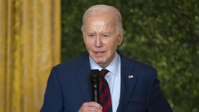 President Joe Biden speaks during a State Dinner at the White House in Washington, Thursday, May 2, 2024, to honor the 2024 National Teacher of the Year and other teachers from across the United States. (AP Photo/Mark Schiefelbein)
