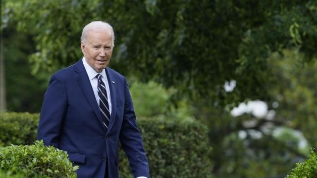 President Joe Biden arrives to speak in the Rose Garden of the White House in Washington, Tuesday, May 14, 2024, announcing plans to impose major new tariffs on electric vehicles, semiconductors, solar equipment and medical supplies imported from China. (AP Photo/Susan Walsh)