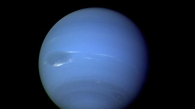 This August 1989 image provided by NASA shows the planet Neptune photographed by the Voyager 2 spacecraft, processed to enhance the visibility of small features. The International Astronomical Union's Minor Planet Center announced Friday , Feb. 23, 2024, that astronomers have found three previously unknown moons in our solar system — two additional moons circling Neptune and one around Uranus. (NASA via AP) This August 1989 image provided by NASA shows the planet Neptune photographed by the Voyager 2 spacecraft, processed to enhance the visibility of small features. The International Astronomical Union's Minor Planet Center announced Friday , Feb. 23, 2024, that astronomers have found three previously unknown moons in our solar system — two additional moons circling Neptune and one around Uranus. (NASA via AP)