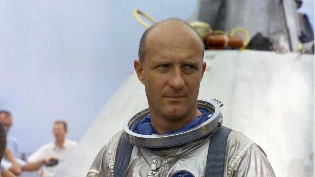 This Aug. 23, 1965 photo provided by NASA shows astronaut Thomas P. Stafford, near the NASA Motor Vessel Retriever in the Gulf of Mexico during training. Stafford, who commanded a dress rehearsal flight for the 1969 moon landing and the first U.S.-Soviet space linkup, died Monday, March 18, 2024. He was 93. (NASA via AP) This Aug. 23, 1965 photo provided by NASA shows astronaut Thomas P. Stafford, near the NASA Motor Vessel Retriever in the Gulf of Mexico during training. Stafford, who commanded a dress rehearsal flight for the 1969 moon landing and the first U.S.-Soviet space linkup, died Monday, March 18, 2024. He was 93. (NASA via AP)