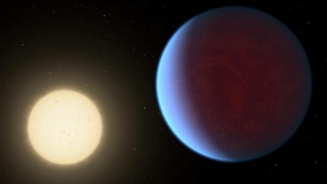 This illustration provided by NASA in 2017 depicts the planet 55 Cancri e, right, orbiting its star. A thick atmosphere has been detected around the planet that’s twice as big as Earth in a solar system about 41 light years away, researchers reported Wednesday, May 8, 2024. (NASA/JPL-Caltech via AP) This illustration provided by NASA in 2017 depicts the planet 55 Cancri e, right, orbiting its star. A thick atmosphere has been detected around the planet that’s twice as big as Earth in a solar system about 41 light years away, researchers reported Wednesday, May 8, 2024. (NASA/JPL-Caltech via AP)