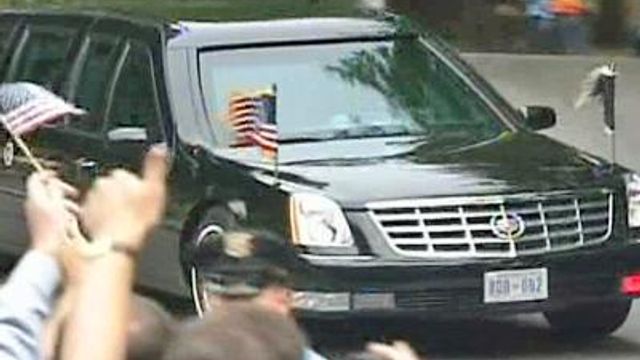 Party faithful greet president at private Raleigh fundraiser