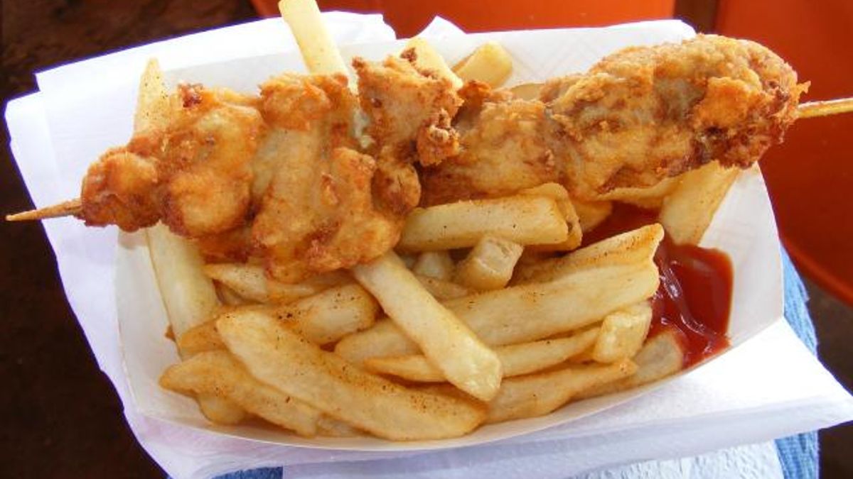 Deep-fried alligator
