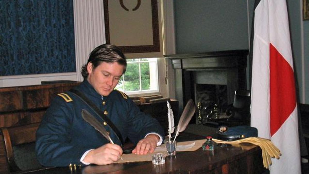 Civil War re-enactment at the State Capitol Building