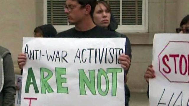 Anti-war activists protest FBI questioning