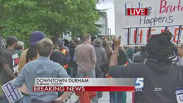 Hundreds march through Durham in support of Baltimore