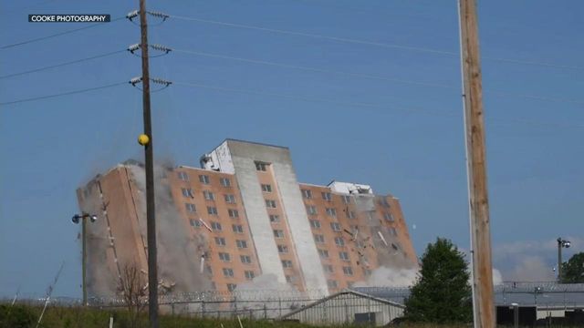 16-story former prison imploded in Burke County