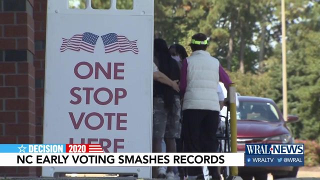 Early voting in North Carolina smashes records