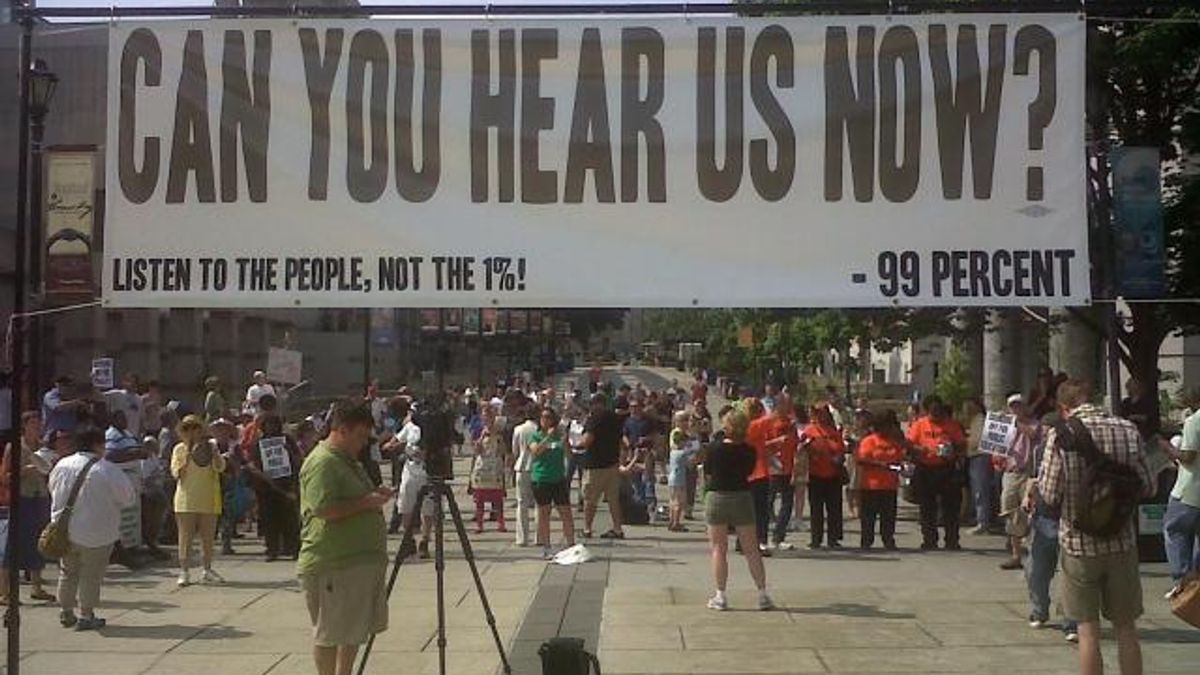 Protesters at General Assembly, May 16, 2012