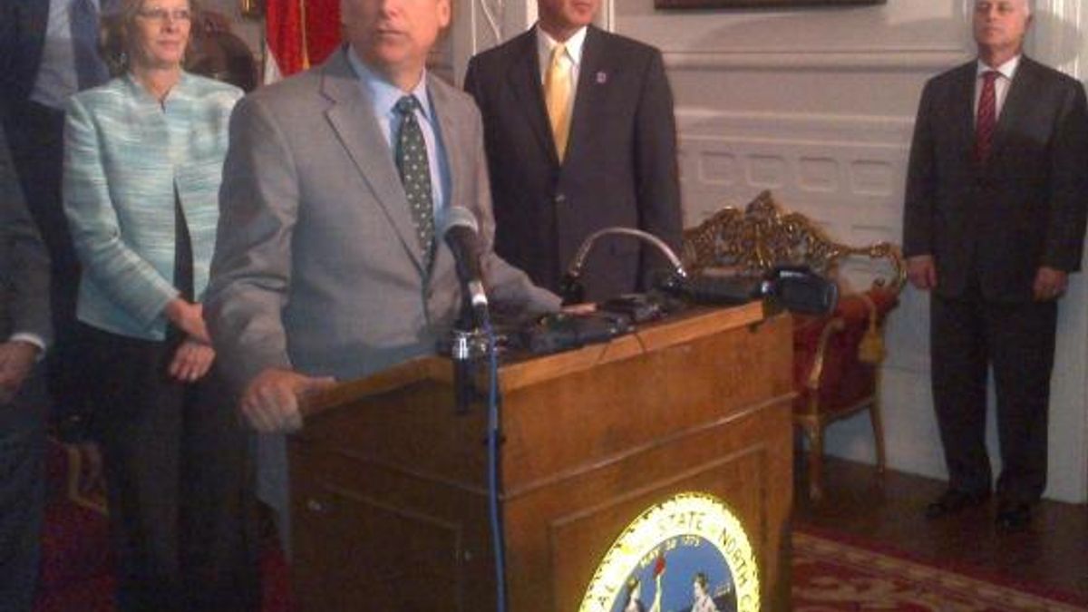 Gov. Pat McCrory at the Executive Mansion