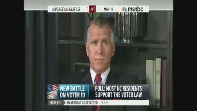 Tillis on MSNBC: Voter ID restores confidence in elections