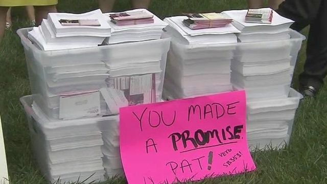 Thousands of petitions delivered to McCrory
