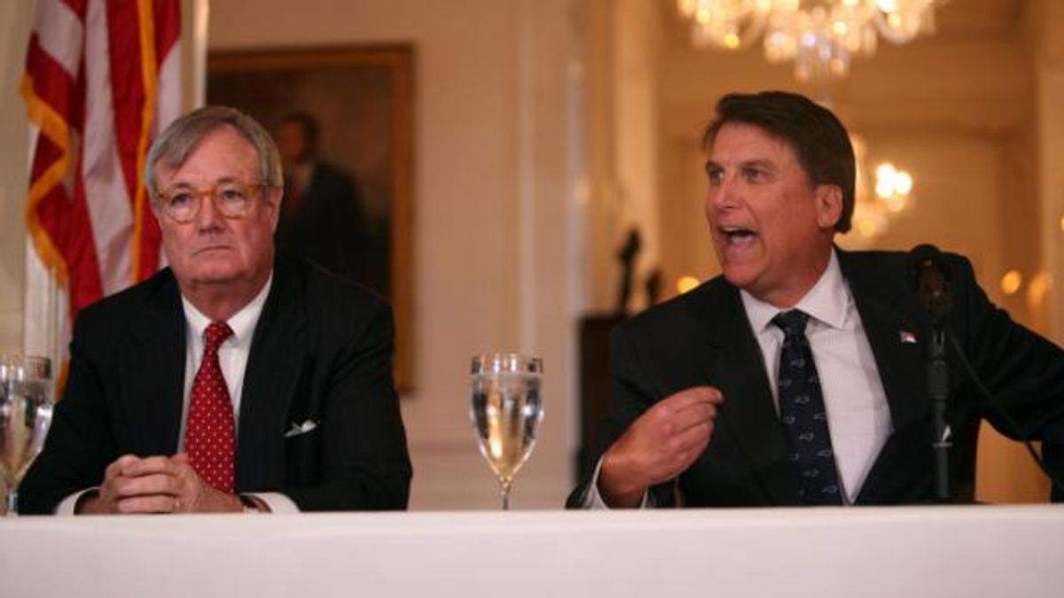 John Skvarla, Secretary of Environmental and Natural Resources, and Gov. Pat McCrory