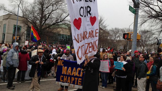 Tens of thousands gather for Moral March