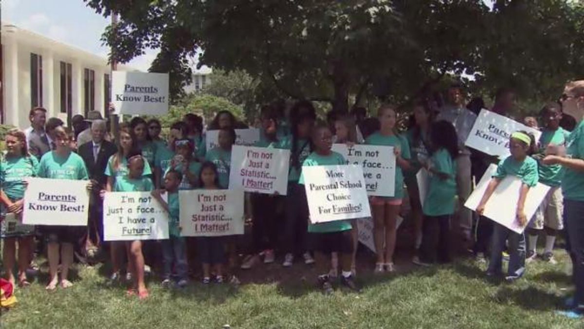 School voucher rally