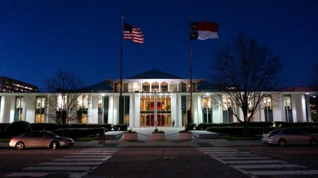 This is the N.C. Legislative Building as seen on Feb. 2, 2015 at 6 p.m.  