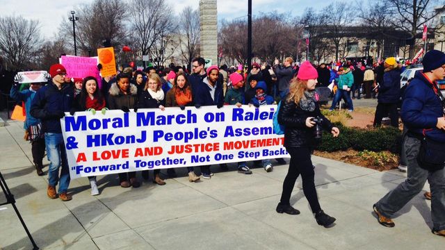 Thousands rally in downtown Raleigh