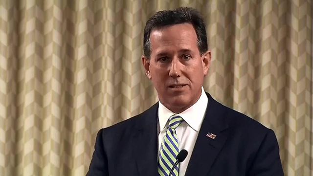 Web only: Rick Santorum holds court at NC legislature