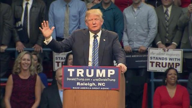 Trump stumps in Raleigh