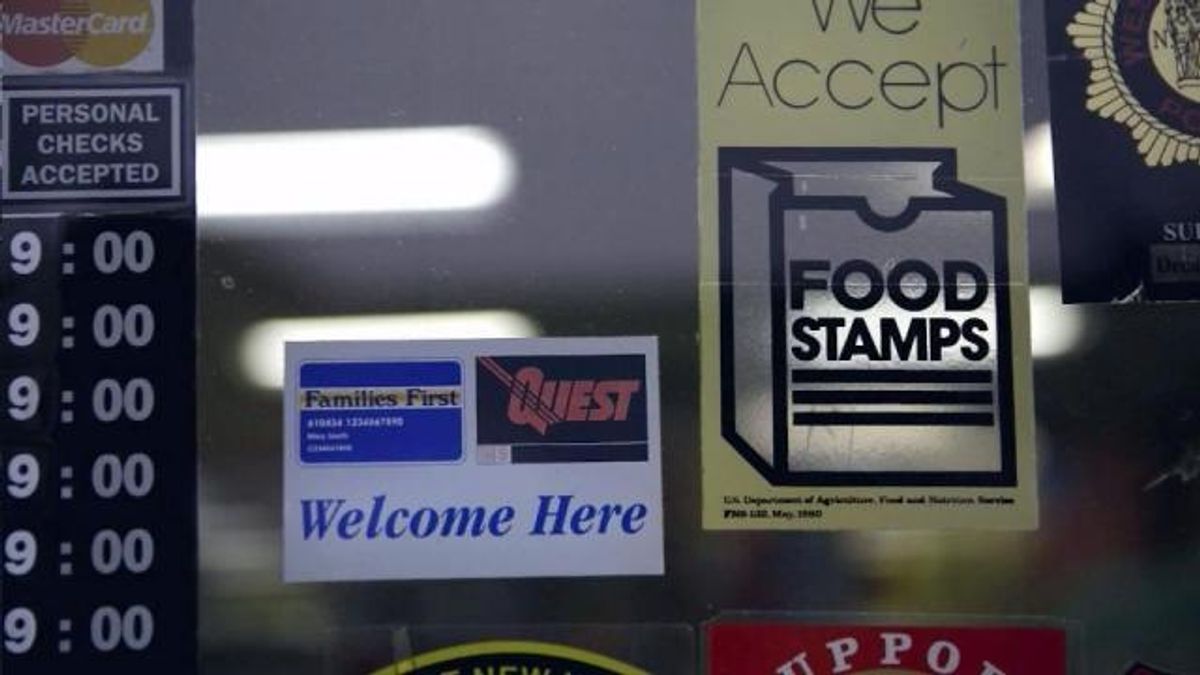 food stamps sign