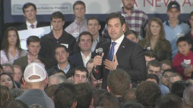 GOP candidate Marco Rubio speaks at Raleigh rally