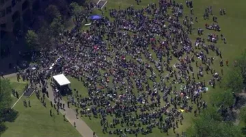Sky 5 coverage of pro-HB2 rally