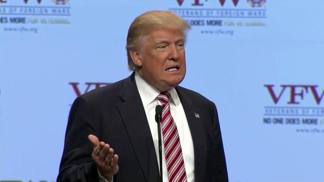 Trump speaks to VFW National Convention in Charlotte